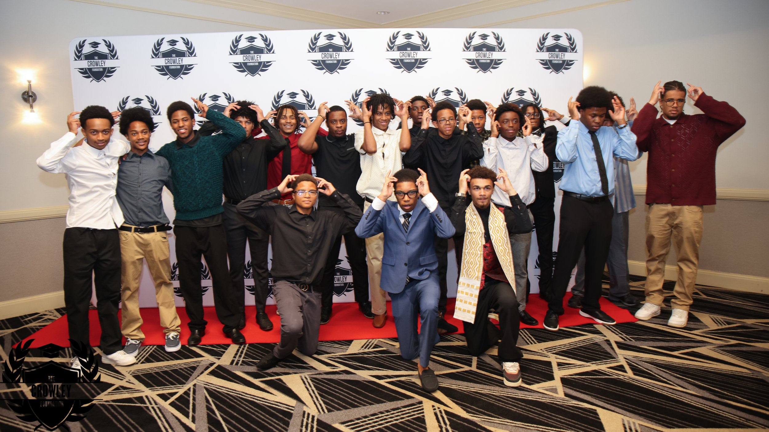 Young men participating in a Crowley Foundation leadership program